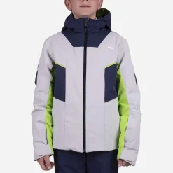KJUS Boys' Formula Jacket Alloy/Atlanta Blue Hot