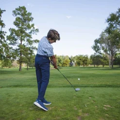 KJUS Boys' Golfer Polo S/S Blue Fog/White Hot