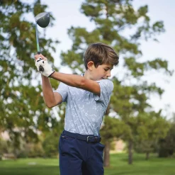 KJUS Boys' Golfer Polo S/S Blue Fog/White Hot