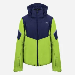 KJUS Boys' Speed Racer Jacket Stem Green/Atlanta Blue Online