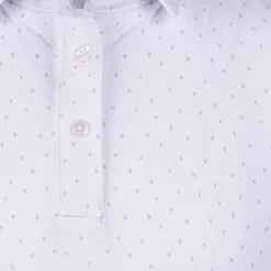 KJUS Girls' Printed Polo S/S White/Alloy Best Sale