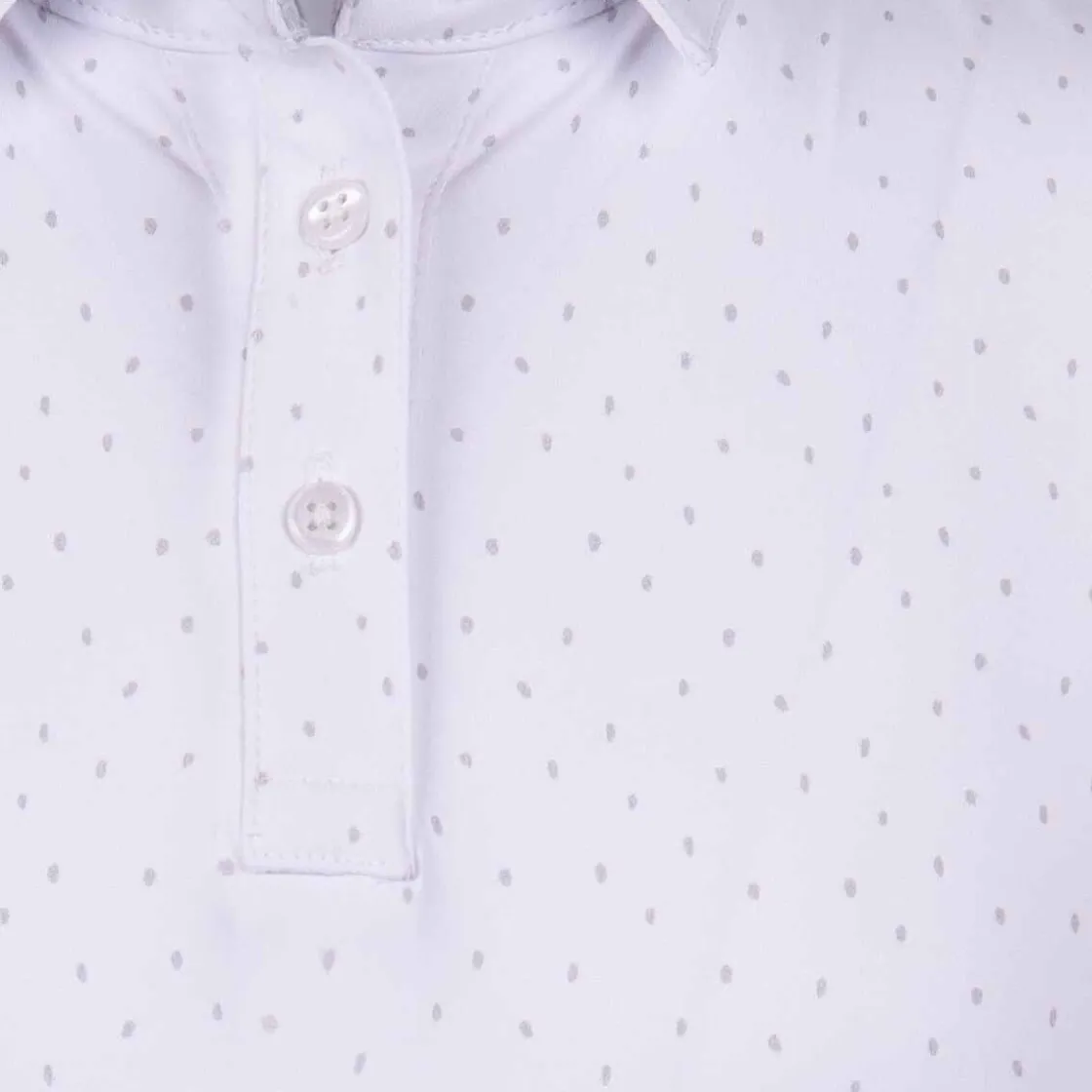 KJUS Girls' Printed Polo S/S White/Alloy Discount