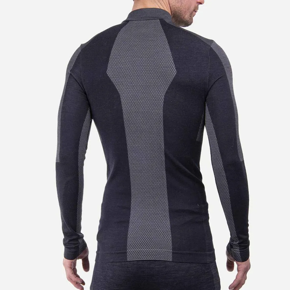 KJUS Men'S Freelite Baselayer L/S Deep Space/Steel Grey Clearance