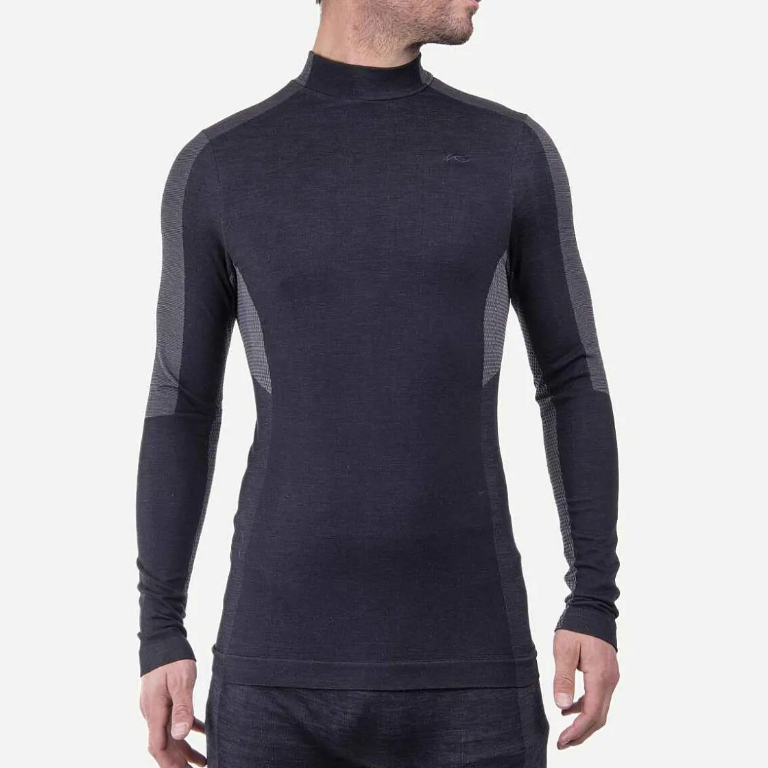 KJUS Men'S Freelite Baselayer L/S Deep Space/Steel Grey Clearance