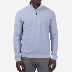 KJUS Men'S Inverness Midlayer Half-Zip Blue Fog Cheap