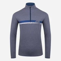KJUS Men'S K Midlayer Half-Zip Atlanta Blue Melange/Atlanta Blue Fashion