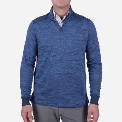 KJUS Men'S Liam Techwool Half-Zip Bright Blue Hot