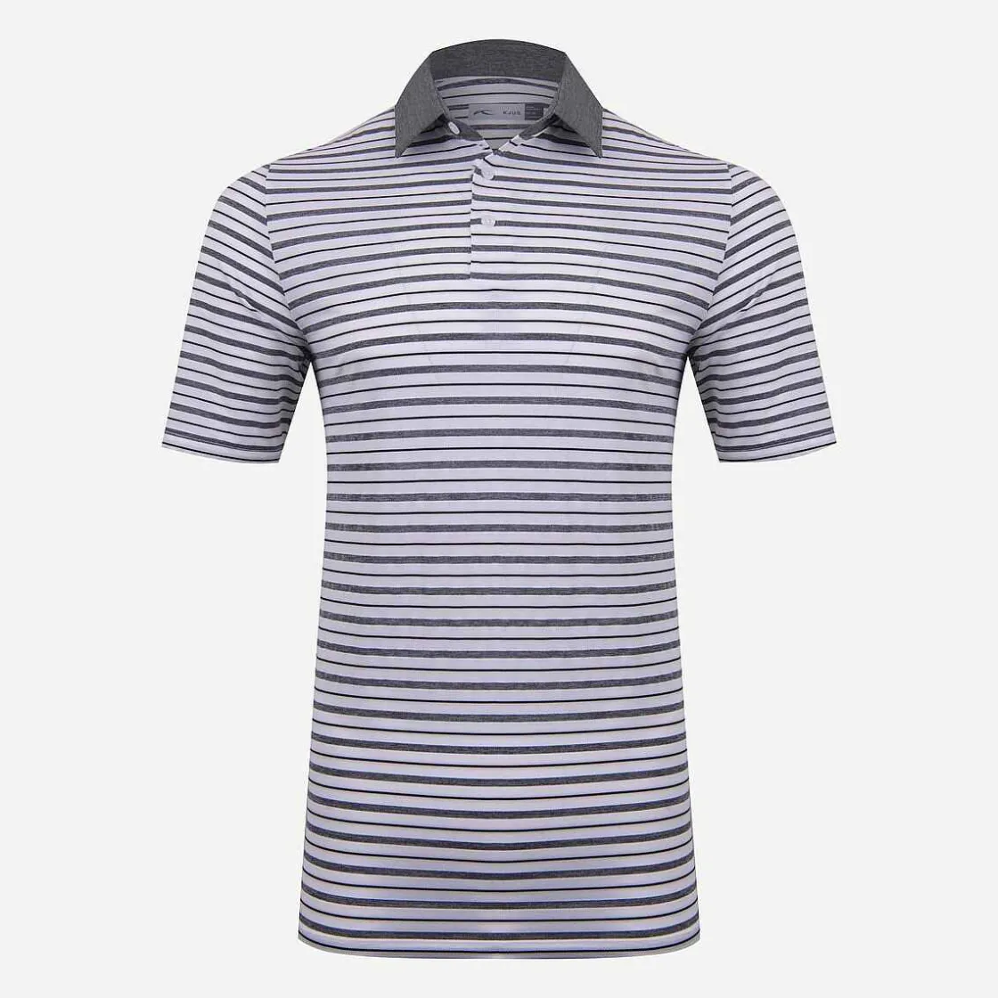 KJUS Men'S Luis Multi Stripe Polo S/S White/Metal Grey Best Sale