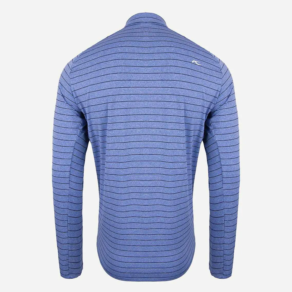 KJUS Men'S Soren Melange Stripe Polo L/S Bright Blue/Atlanta Blue Sale