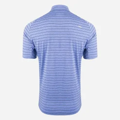 KJUS Men'S Soren Melange Stripe Polo S/S Bright Blue/Atlanta Blue Outlet