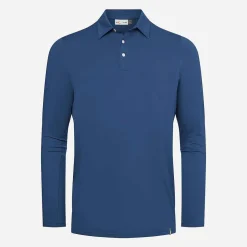 KJUS Men'S Soren Solid Polo L/S Blueberry Shop