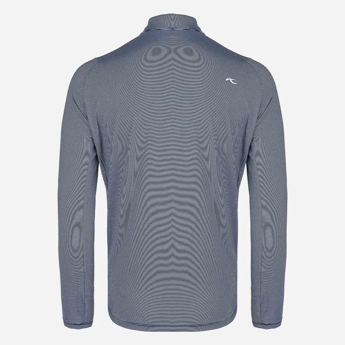 KJUS Men'S Soren Stripe Polo L/S Niagara/Atlanta Blue Cheap