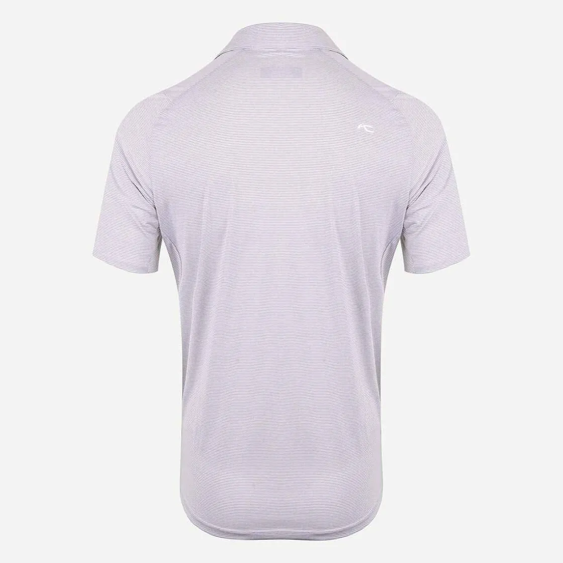KJUS Men'S Soren Stripe Polo S/S White/Silver Fog Melange Hot