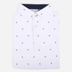 KJUS Men'S Sotto Polo S/S White/Atlanta Blue Online