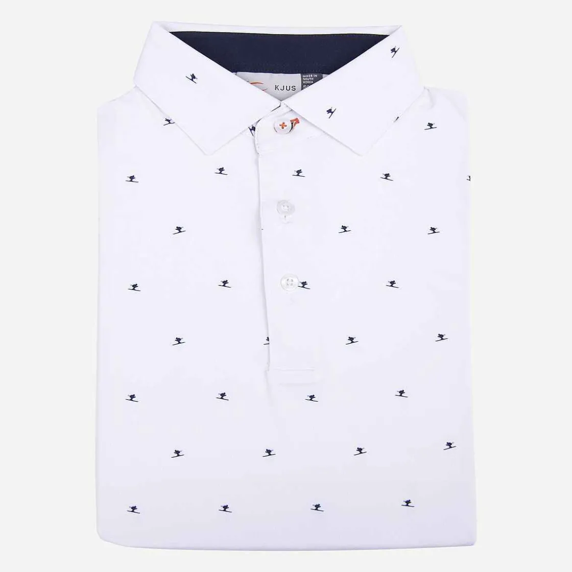 KJUS Men'S Sotto Polo S/S White/Atlanta Blue Online