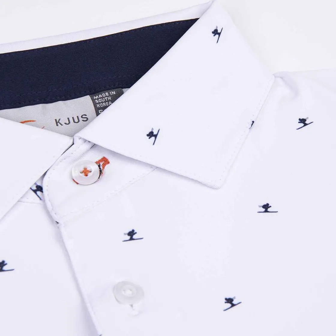 KJUS Men'S Sotto Polo S/S White/Atlanta Blue Online
