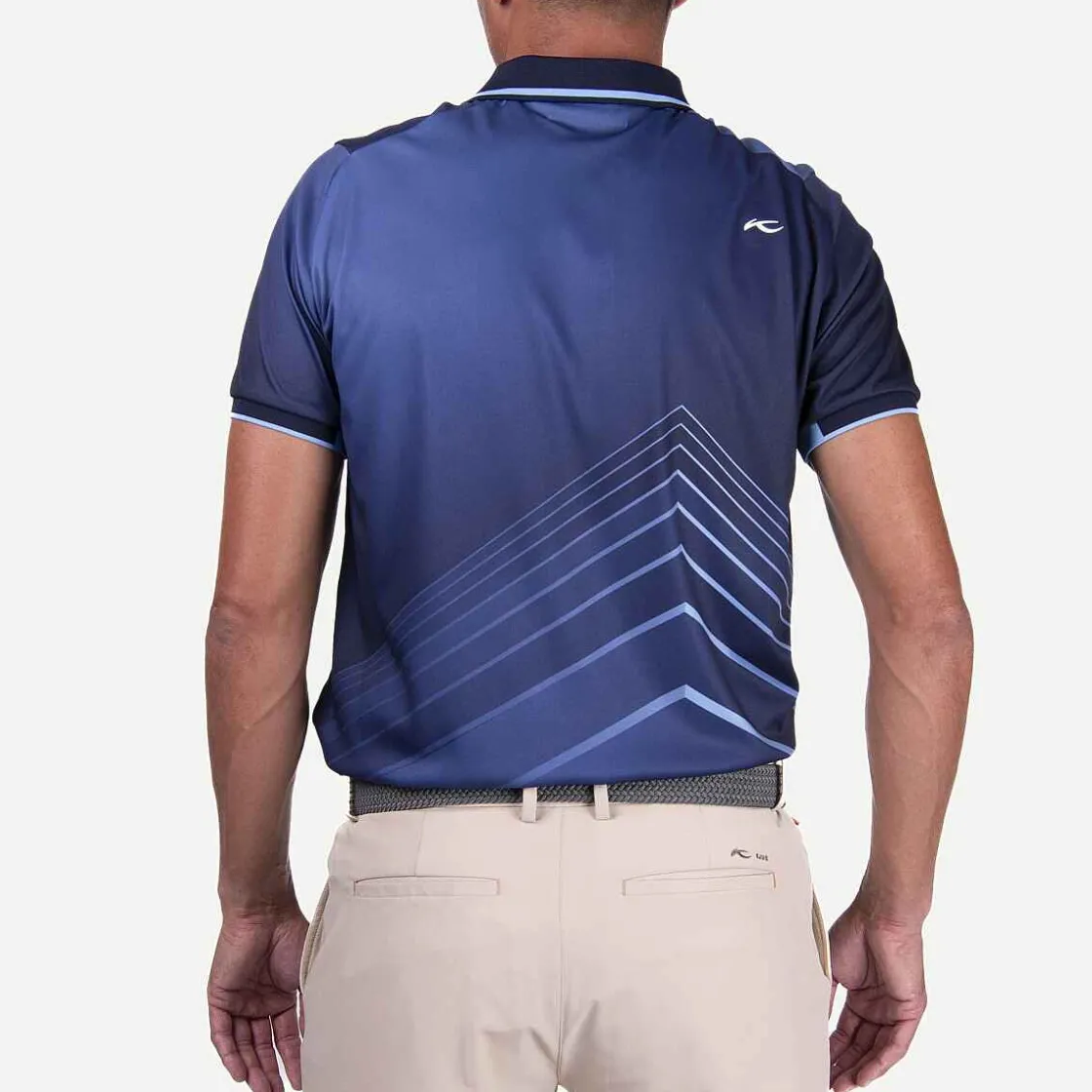 KJUS Men'S Spot Printed Polo S/S Atlanta Blue/Bermuda Shop