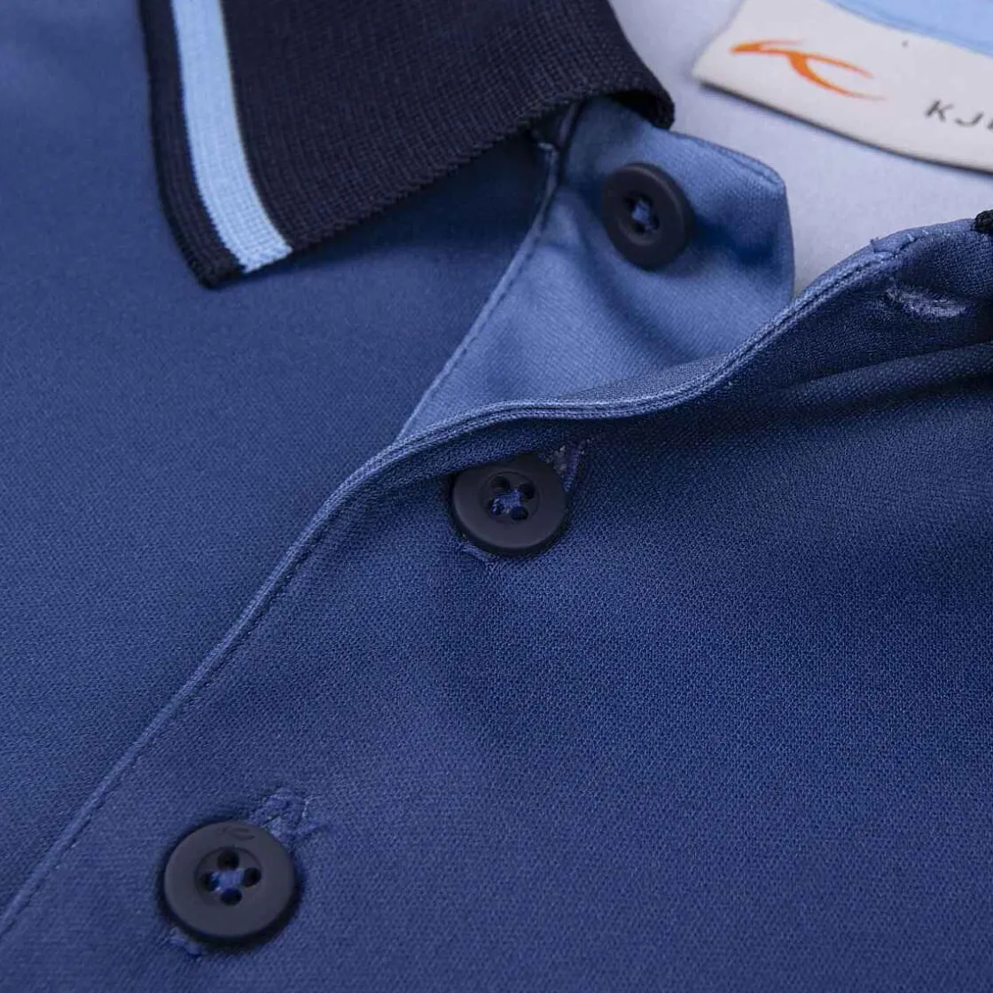 KJUS Men'S Spot Printed Polo S/S Atlanta Blue/Bermuda Shop