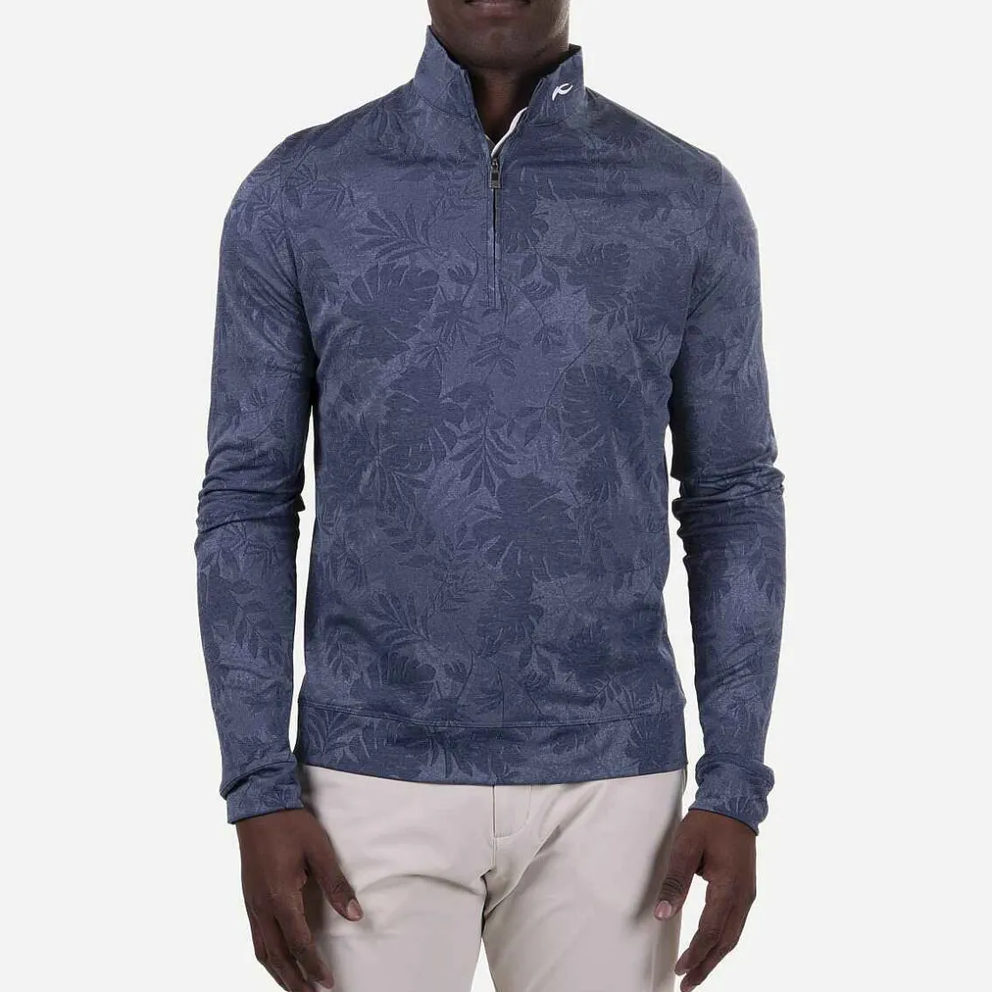 KJUS Men'S Stephen Half-Zip Steel Blue/Atlanta Blue Outlet