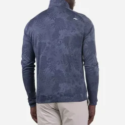 KJUS Men'S Stephen Half-Zip Steel Blue/Atlanta Blue Outlet