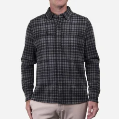 KJUS Men'S Yellowstone Shirt Steel Grey Melange/Black Store
