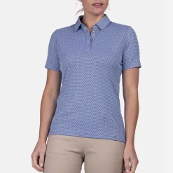 KJUS Women'S Bella Structure Polo S/S Santorini/Atlanta Blue Shop