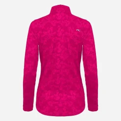 KJUS Women'S Dana Printed Polo L/S Cranberry Cheap