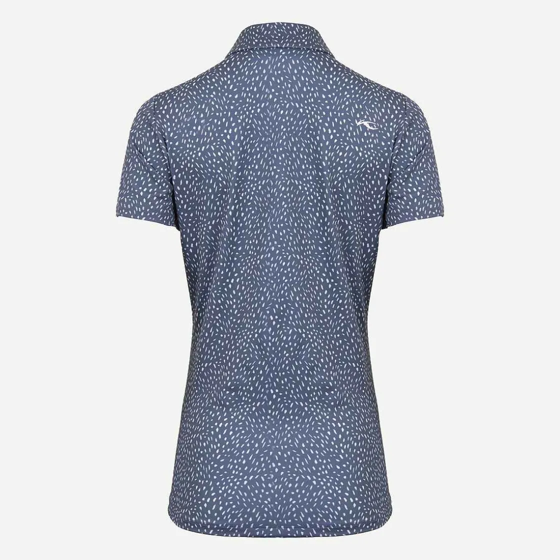 KJUS Women'S Enya Printed Polo S/S Steel Blue/Bone White Best Sale