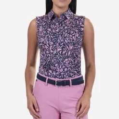 KJUS Women'S Eve Polo S/L Pink Sorbet/Atlanta Blue Store