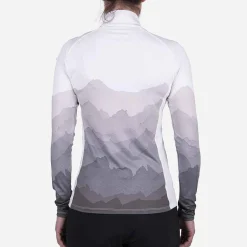 KJUS Women'S Motion Print Half-Zip White/Iron New