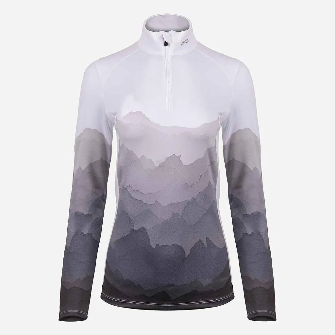KJUS Women'S Motion Print Half-Zip White/Iron New