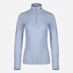 KJUS Women'S Motion Print Half-Zip White/Icy Blue Best Sale