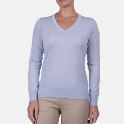 KJUS Women'S Shine V-Neck Sweater Santorini Shop