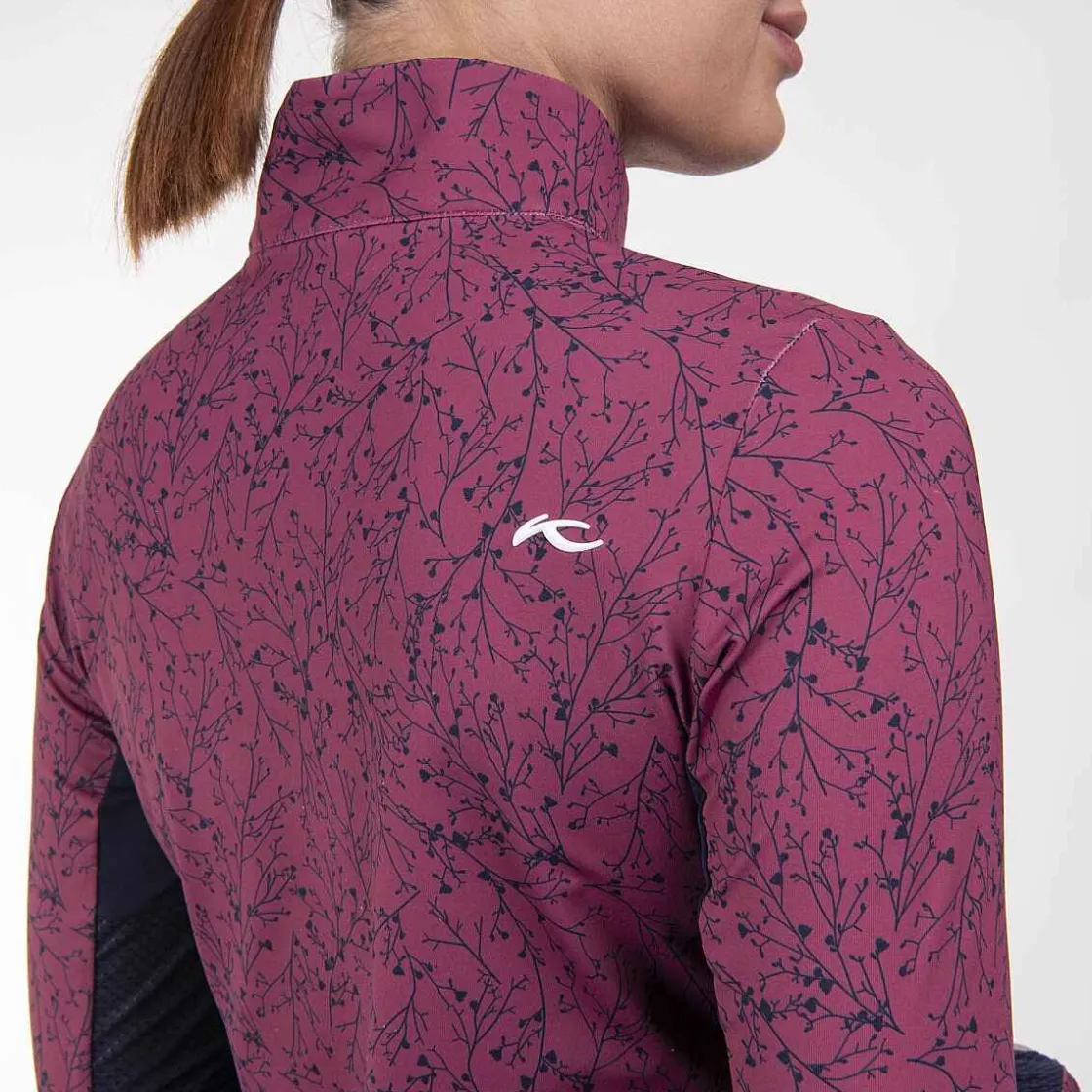 KJUS Women'S Sunshine Printed Half-Zip Red Plum/Atlanta Blue Cheap